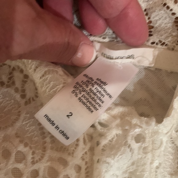 Womens Maurices Bralette SZ 2 XXL Cream - Picture 2 of 2